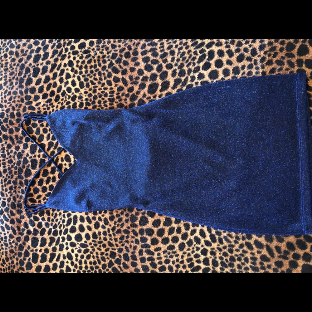 Dark blue dress, size small, worn once.